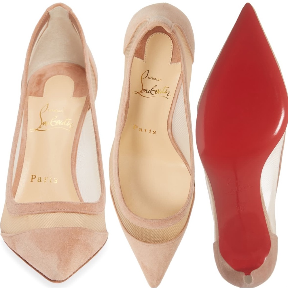 Christian Louboutin Galativi Mesh Pump Nude 36 / 6